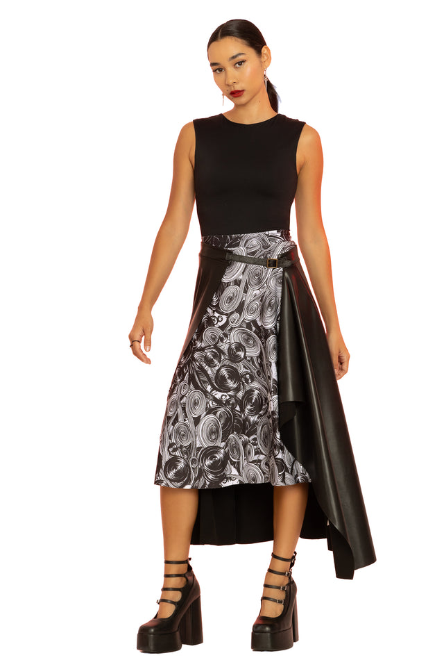 Medusa A-Line Midi Skirt
