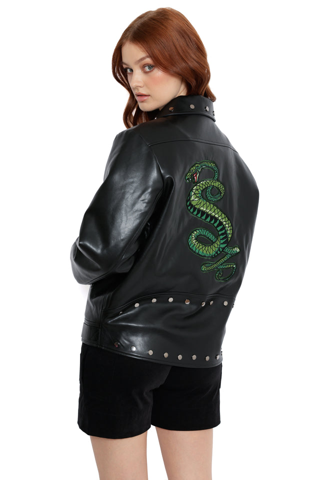 Fallout costume range by BlackMilk featuring the Tunnel Snakes Rule faux-leather jacket, Vault-Tec apparel and collectible designs.